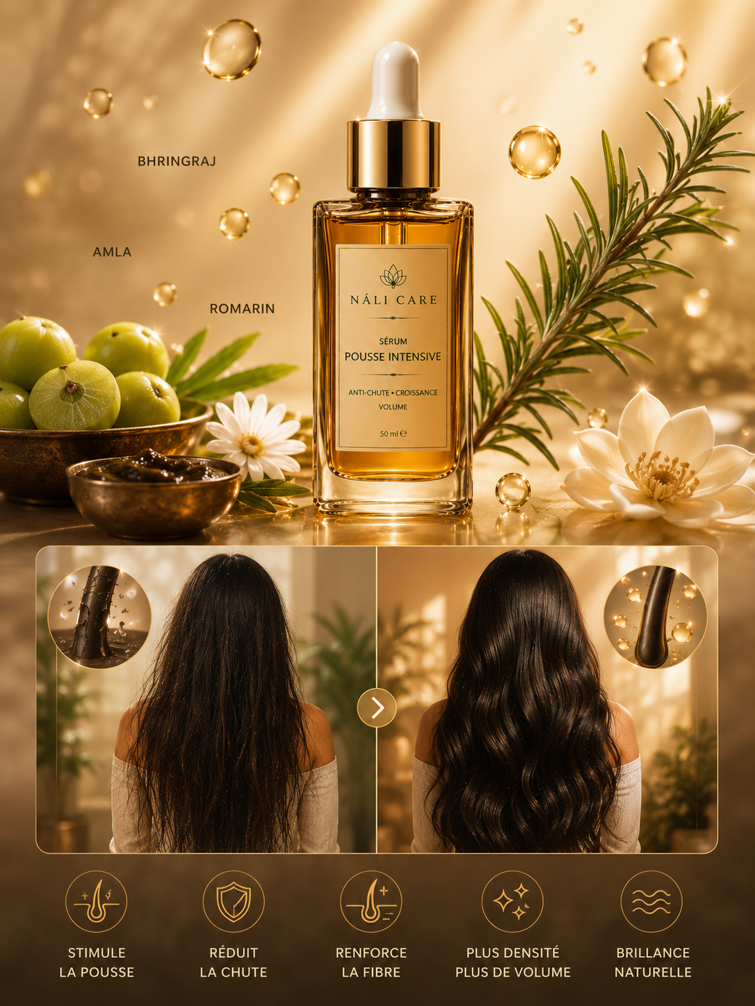 NĀLI HAIR RITUAL - Sérum Pousse Intensive & Volume