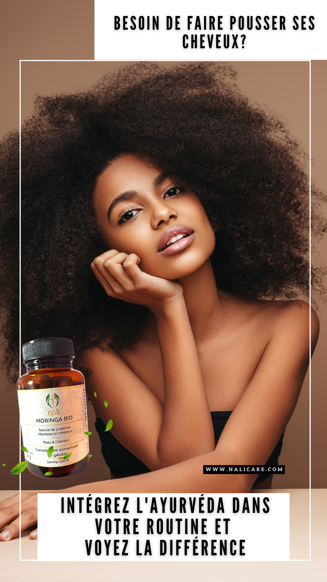 Moringa Bio Pousse de cheveux & peau zéro défaut