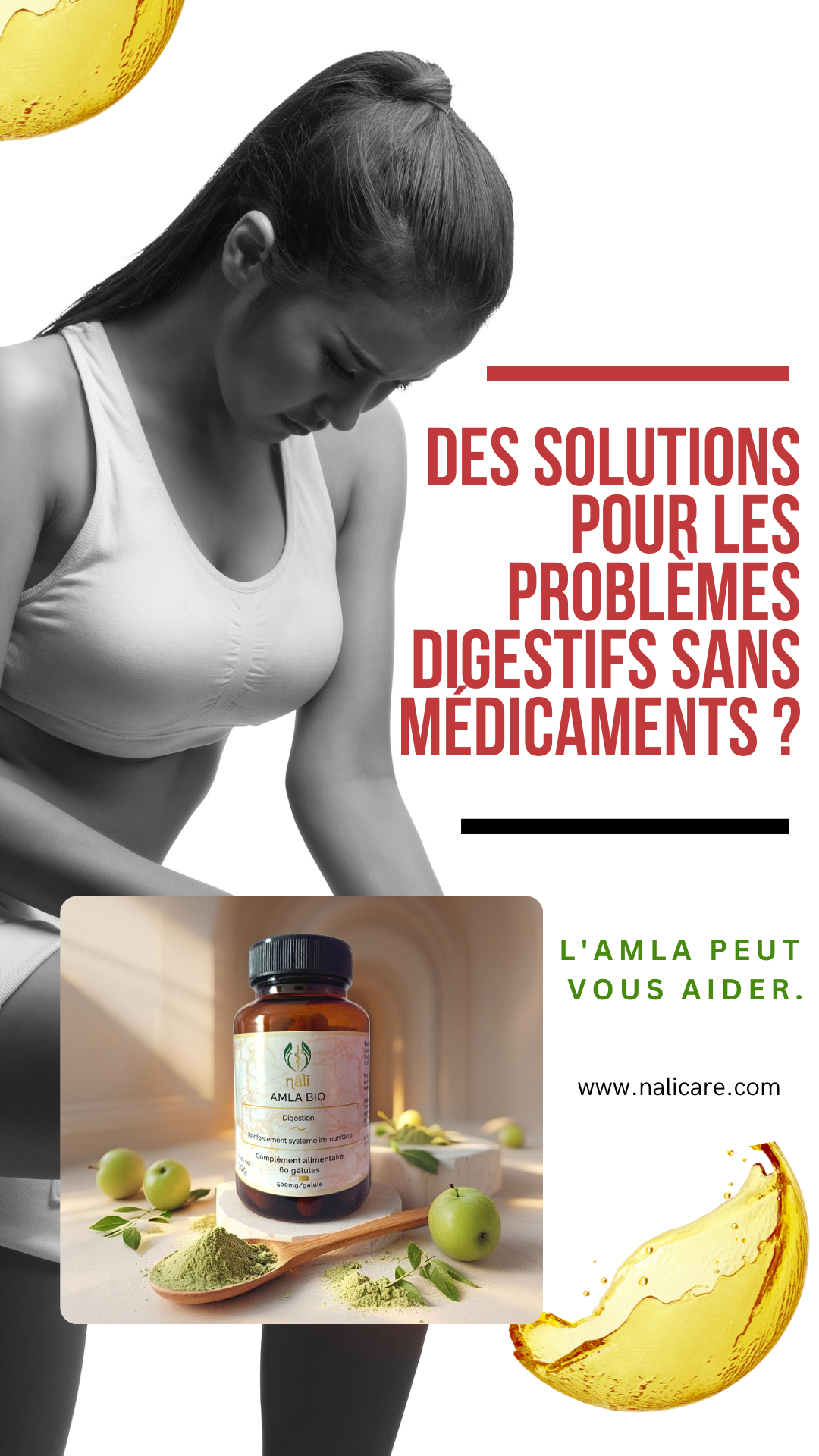 Amla Bio Pousse et volume cheveux - Digestion, Amélioration transit , Amincissement