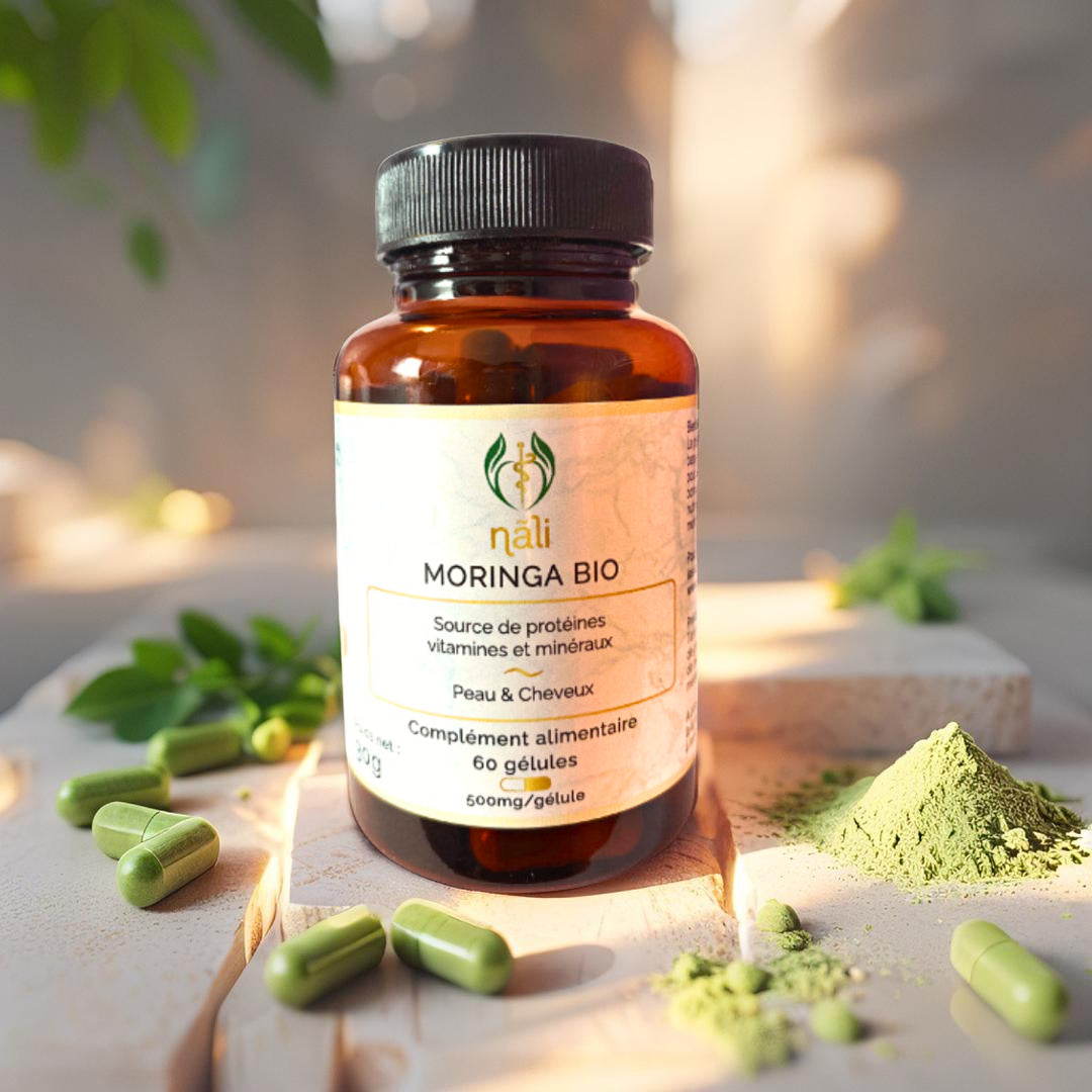 OFFRE SPÉCIALE PACK X2 Moringa Bio Pousse de cheveux & peau zéro défaut 120 GÉLULES