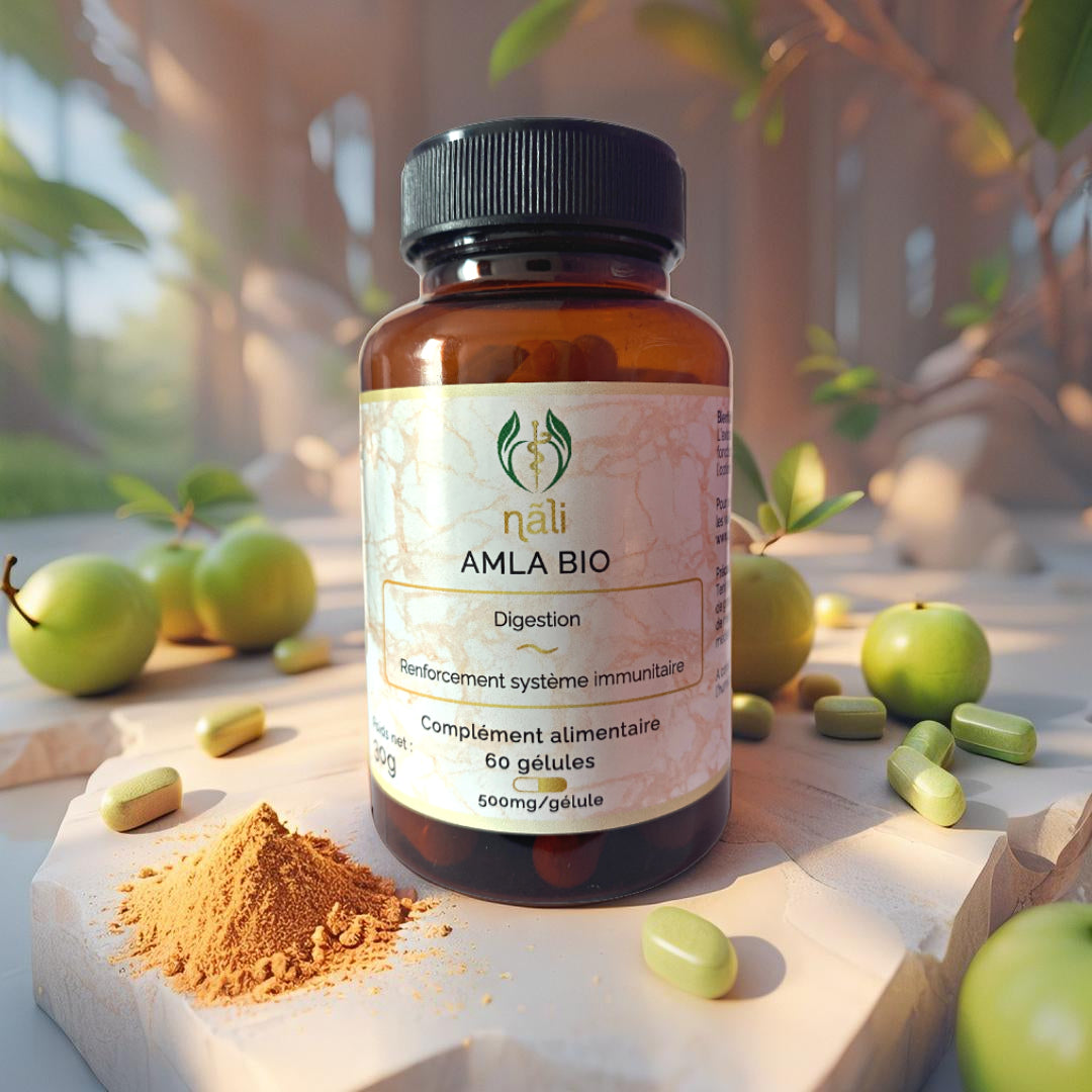 OFFRE SPÉCIALE 2X Amla Bio Pousse et volume cheveux - Digestion, Amélioration transit , Amincissement 120 GÉLULES