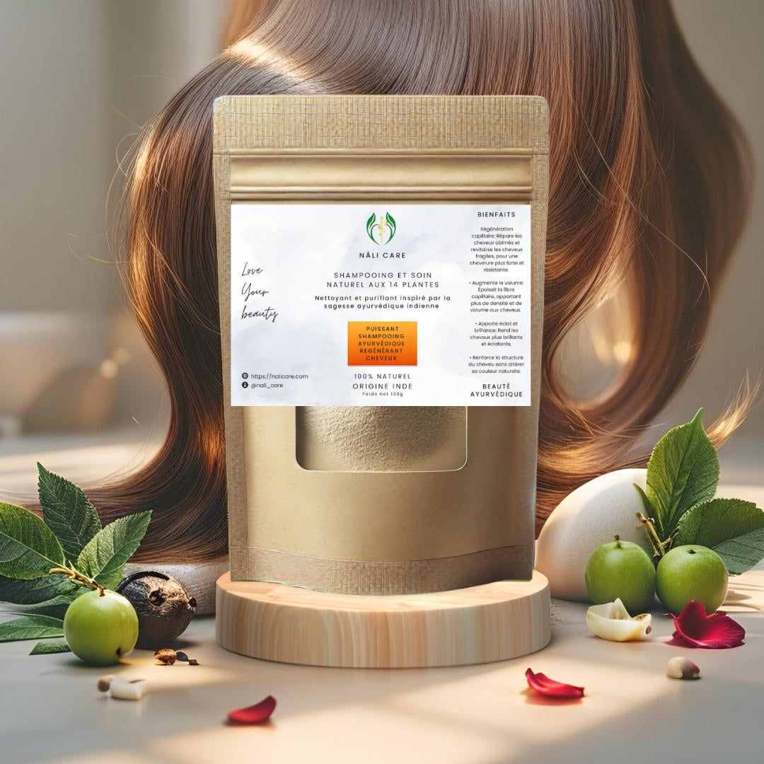 Shampooing et Soin Naturel 2 en 1 aux 14 plantes ayurvédiques