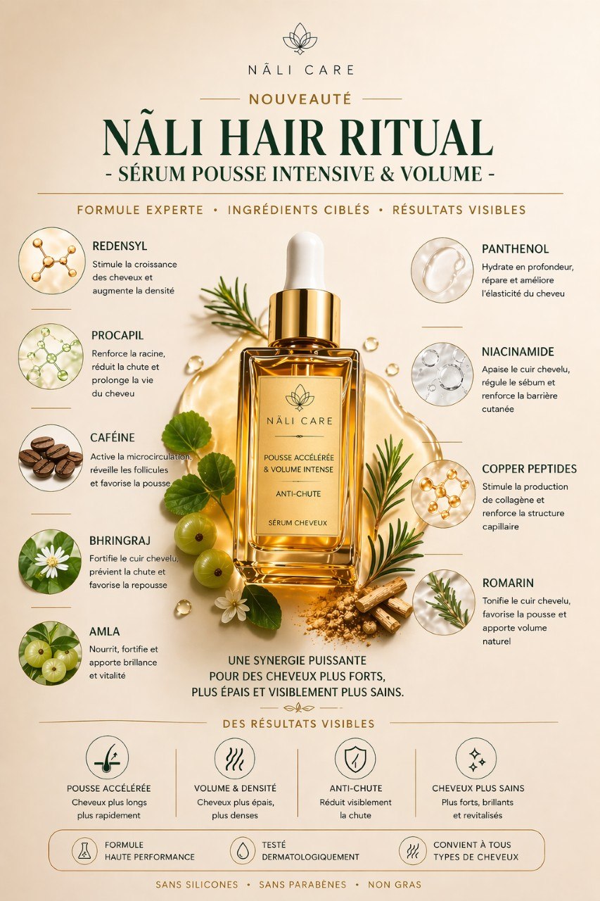 NĀLI HAIR RITUAL - Sérum Pousse Intensive & Volume